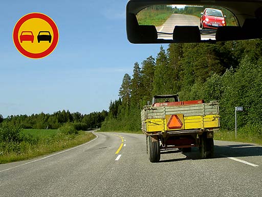 ohitusta edeltävä liikennetilanne