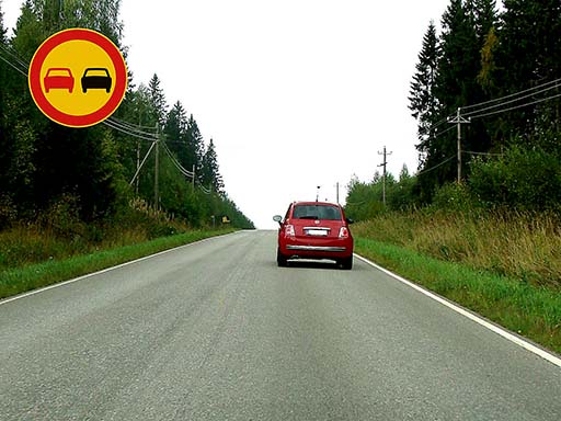 ohitusta edeltävä liikennetilanne